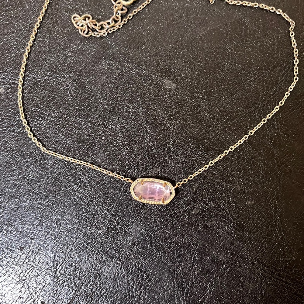 Kendra Scott amethyst necklace.